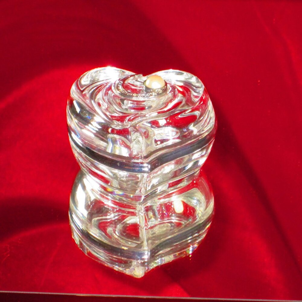 Lenox Crystal Heart Shaped Jewelry Box
